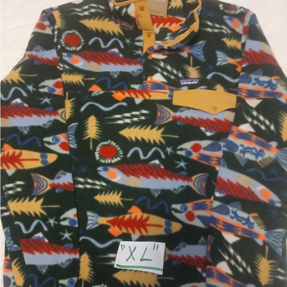 Patagonia Salmon Energy Synchilla - RARE - Picture 6 of 6